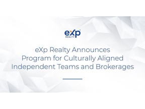 Qualifying independent teams and brokerages to receive financial incentives when joining eXp Realty