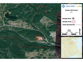 Historic Wedge Mine Site, Sample Locations
