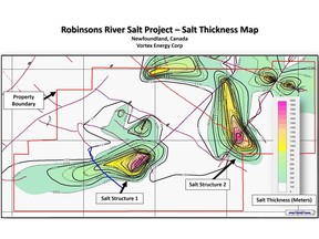 Robinsons River Salt Thickness Map