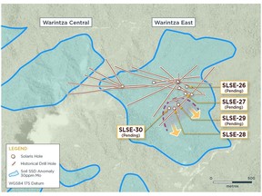 Figure 1 – Plan View of Warintza East Drilling Released to Date