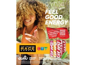 GURU Organic Energy partners with THE AMAZING RACE CANADA for the show's upcoming 9th season