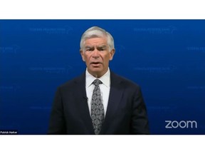 Federal Reserve Bank of Philadelphia President Patrick Harker says the US central bank should "skip this meeting," holding interest rates in place. "I think we're at the point or very close to the point now where we are clearly in restrictive territory and we can sit there for a while," Harker says during virtual event with the National Association for Business Economics.