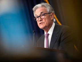 U.S. Federal Reserve chair Jerome Powell speaks during a news conference following a meeting of the Federal Open Market Committee at the headquarters of the Federal Reserve on June 14, 2023, in Washington, D.C.