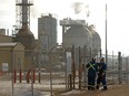 Workers at Imperial Oil Resources' Mahkeses Plant Facility near Cold Lake, Alta.