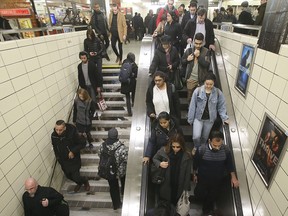 TTC customers descend into the subway. Under the current network, Freedom Mobile, previously owned by Shaw Communications Inc., is the only mobile carrier that offers full service in the underground system.