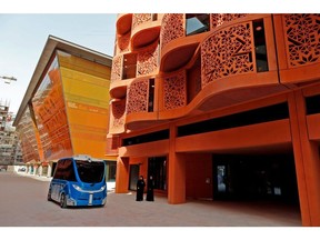 Masdar City, a planned sustainable city project powered by renewable energy. Photographer: Mahmoud Khaled/AFP/Getty Images