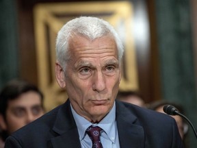 FILE - Jared Bernstein listens during his confirmation hearing to be the chair of the White House Council of Economic Advisers, on Capitol Hill, April 18, 2023, in Washington. The U.S. Senate has narrowly confirmed Bernstein to be the chairman of the White House Council of Economic Advisers.