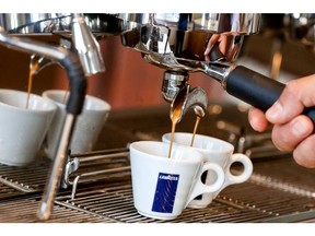 An espresso machine at the Luigi Lavazza SpA coffee plant in Turin, Italy. Photographer: Alessia Pierdomenico/Bloomberg