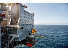 The Troll A natural gas platform, operated by Equinor ASA, stands in the North Sea, Norway, on Wednesday, May 16, 2018. Statoil has changed its name to Equinor to reflect its mutation into a broader energy company.