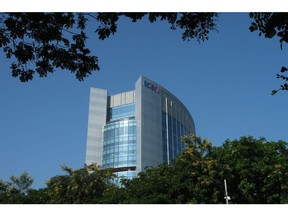 The global headquarters of Adani Group in Ahmedabad, Gujarat, India, on Tuesday, Oct. 18, 2022. India's largest private-sector port and airport operators, city-gas distributor and coal miner are all part of Adani's empire, which also aims to become the world's largest renewable-energy producer.
