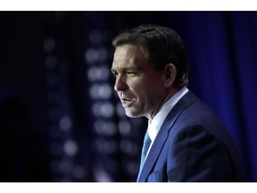 WASHINGTON, DC - JUNE 23: Republican presidential candidate and Governor of Florida Ron DeSantis delivers remarks at the Faith and Freedom Road to Majority conference at the Washington Hilton on June 23, 2023 in Washington, DC. Former U.S. President Donald Trump will deliver the keynote address at tomorrow evening's "Patriot Gala" dinner.