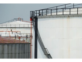 Fuel storage tanks at a PT Pertamina depot at Pelumpang in Jakarta, Indonesia, on Monday, June 5, 2023. Pertamina is scheduled to release full-year results on June 6. Photographer: Dimas Ardian/Bloomberg