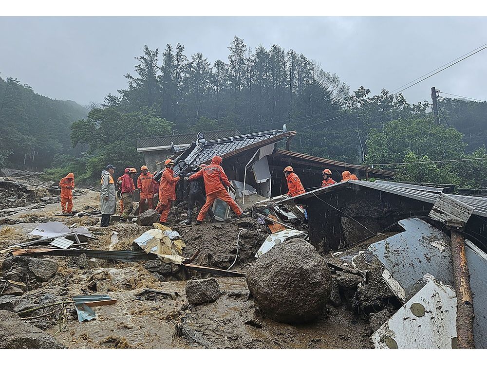 S. Korea’s Yoon Visits Damaged Areas as Downpour Leaves 40 Dead