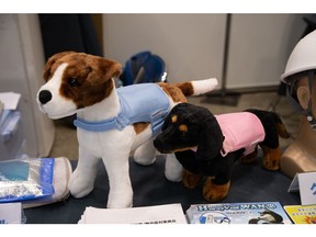 A-Mec's vests for dogs. Photographer: Akio Kon/Bloomberg