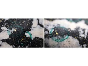 Figure 1: Photos of mineralization from NFGC-23-1089 at ~158.5m ^Note that these photos are not intended to be representative of gold mineralization in NFGC-23-1089.