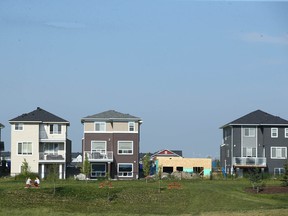 A house under construction in Calgary.