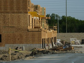 A new housing development is constructed in Toronto on May 15, 2023,