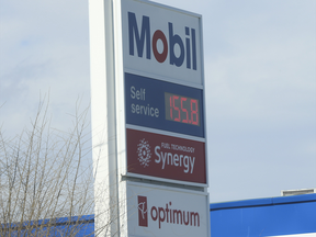 Mobil gas station sign