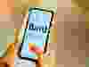 The Google Bard logo displayed on a smartphone.