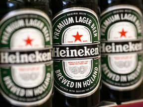 Heineken said its sales volumes fell 5.4 per cent in the first half — worsening to 7.6 per cent in the second quarter — hit by "the cumulative effect of pricing actions."