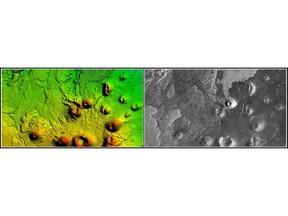 Intermap's data over a test area in Arizona depicting an environment similar to the Moon