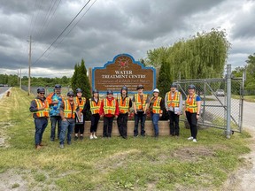 In early June 2023, interns from communities in the Ogemawahj Tribal Council area gathered in Rama First Nation to start a new water treatment plant operator training program, beginning with a tour of Rama First Nation's Water Treatment Centre.
