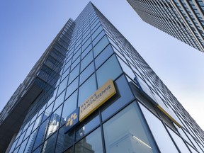 Laurentian Bank headquarters are seen in Montreal.