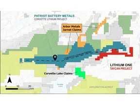 Arbor's Jarnet Lithium Mine is located in the James Bay region of Quebec and is comprised of 47 map-designated claims that cover an approximate area of 3,759 hectares.