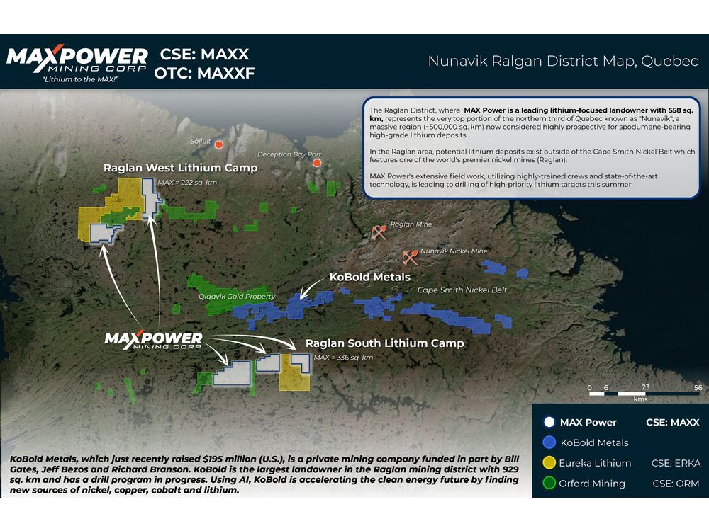 MAX Power More Than Doubles Lithium Footprint in Nunavik’s Raglan District, Northern Quebec