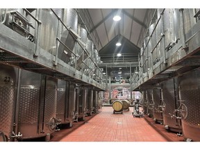 Wine fermentation vessels at Steenberg Vineyards. Photographer: Mpho Hlakudi/Bloomberg