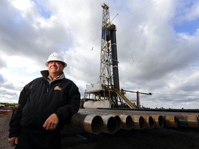 Harold Hamm, chairman of Continental Resources Inc., near an oil rig outside Watonga, Oklahoma, U.S., in 2008.