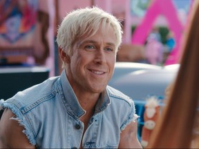 This image released by Warner Bros. Pictures shows Ryan Gosling in a scene from "Barbie." (Warner Bros. Pictures via AP)