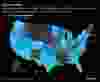 map of US EV adoption