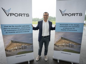 Fethi Chebil, CEO and founder of VPorts, is seen at the company's facility Thursday, July 27, 2023 in Mirabel, Que.