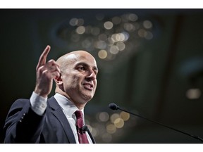 Neel Kashkari, president and chief executive officer of the Federal Reserve Bank of Minneapolis, speaks during a presentation at the National Association for Business Economics economic policy conference in Washington, D.C., U.S., on Monday, March 6, 2017. Kashkari spoke about the impact of banking regulation, and his "Minneapolis Plan" to end the too-big-to-fail problem among financial institutions.