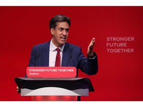 Ed Miliband, shadow secretary of state for business, energy and industrial strategy for the UK Labour party, speaks during the Environment, Energy and Culture plenary session at the annual Labour Party conference in Brighton, U.K., on Sunday, Sept. 26, 2021. U.K.'s opposition party leader Keir Starmer is hosting his first major in-person gathering since he was elected leader in April 2020.