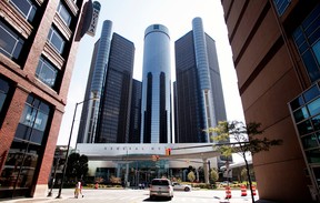 General Motors' headquarters in Detroit. Auto experts argue the U.S. will always win in the fight for business because the headquarter of several major carmakers are located there.