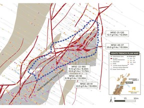 Figure 1: Keats Trench plan view map