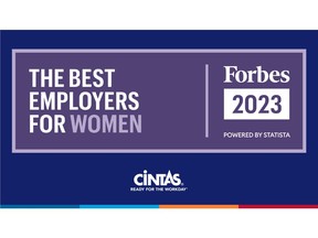 Cintas has earned Forbes recognition for its workplace practices supporting its female employee-partners.