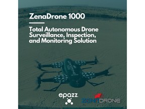 ZenaDrone 1000 flying in 120 degree heat in Dubai