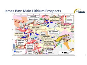 James Bay-Main Lithium Prospects