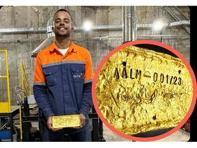 First Gold Pour at Almas