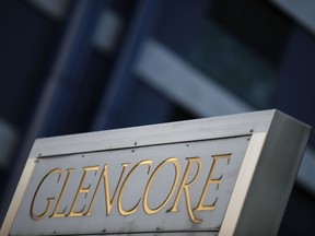 Glencore's headquarters in Baar, Switzerland. The company reported a steep drop in profits in its latest quarterly earnings report.