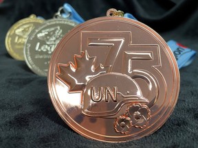 Gold, silver and bronze medals honour the 75th anniversary of UN Peacekeeping missions