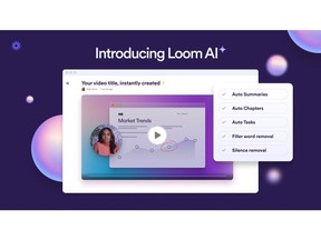 The Loom AI Suite helps you record better video messages, faster -- with no extra effort. Auto Titles, Summaries, Chapters, Tasks, and Filler + Silence Removal.