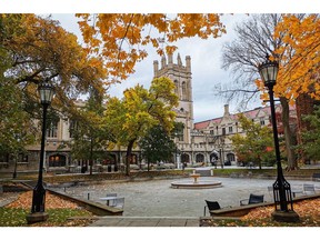 Hutchinson Courtyard and Mitchell Tower at the University of Chicago. Photographer: Beata Zawrzel/NurPhoto/Getty Images