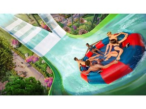Moosehorn Falls will take guests on a wild raft expedition down a rushing river cascade of twists, turns and drops before being propelled to the summit of a zero-gravity wall! Experience the sensation of weightlessness on this new slide in 2024.