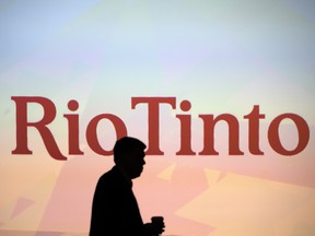Rio Tinto Group signage during the PDAC Conference at the Metro Toronto Convention Centre.