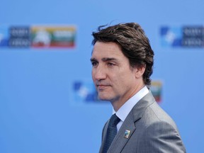 Prime Minister Justin Trudeau arriving to attend the NATO summit in Vilnius, Lithuania.