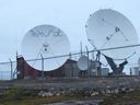 Stasiun Bumi Satelit Telesat Corp. di Iqaluit, Nunavut.